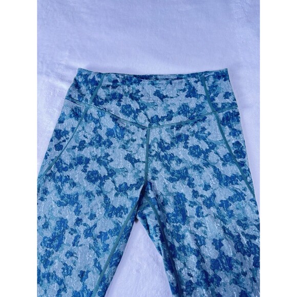 Women / Teen Zella Green Print Leggings size Medium - Picture 8 of 11